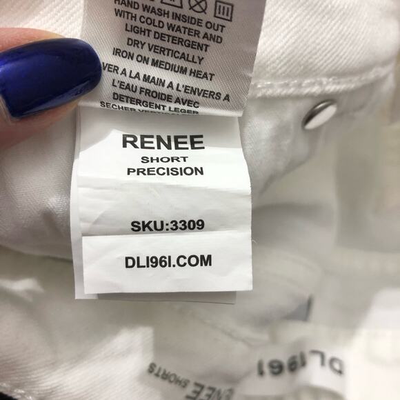 DL1961 Renee Cutoff Denim Shorts in Alpine White Size 25 EUC - Picture 14 of 14
